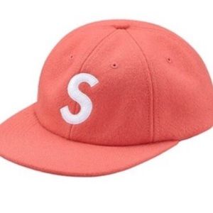 Supreme Pink Wool S-logo Camp Cap Hat